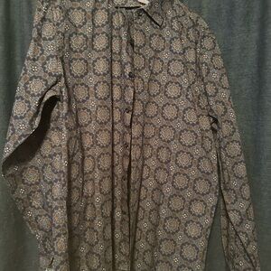 Consequence Men's tan Patterned Dress Shirt